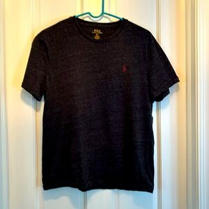 Polo, black tee shirt